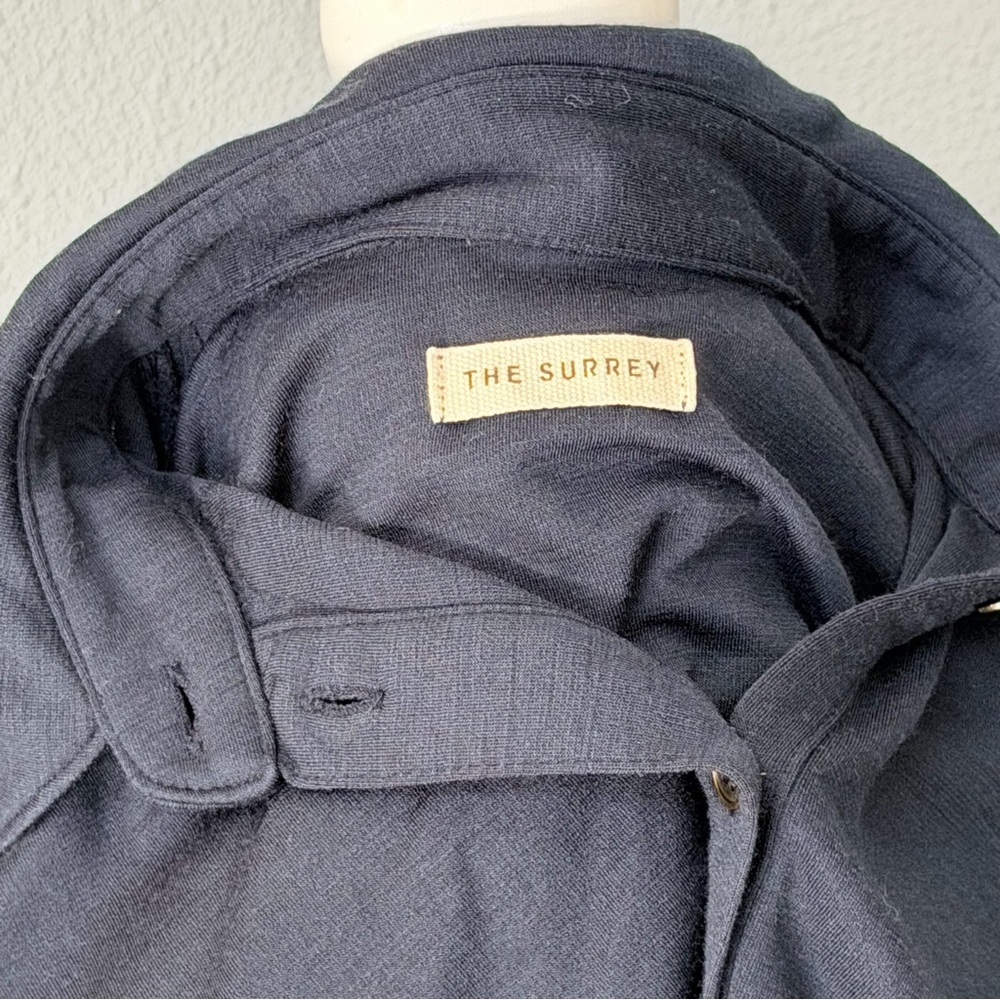 THE SURREY Navy Vespa Boxy Long Sleeve Polo Cropped XS Excellent Condition - Picture 10 of 13